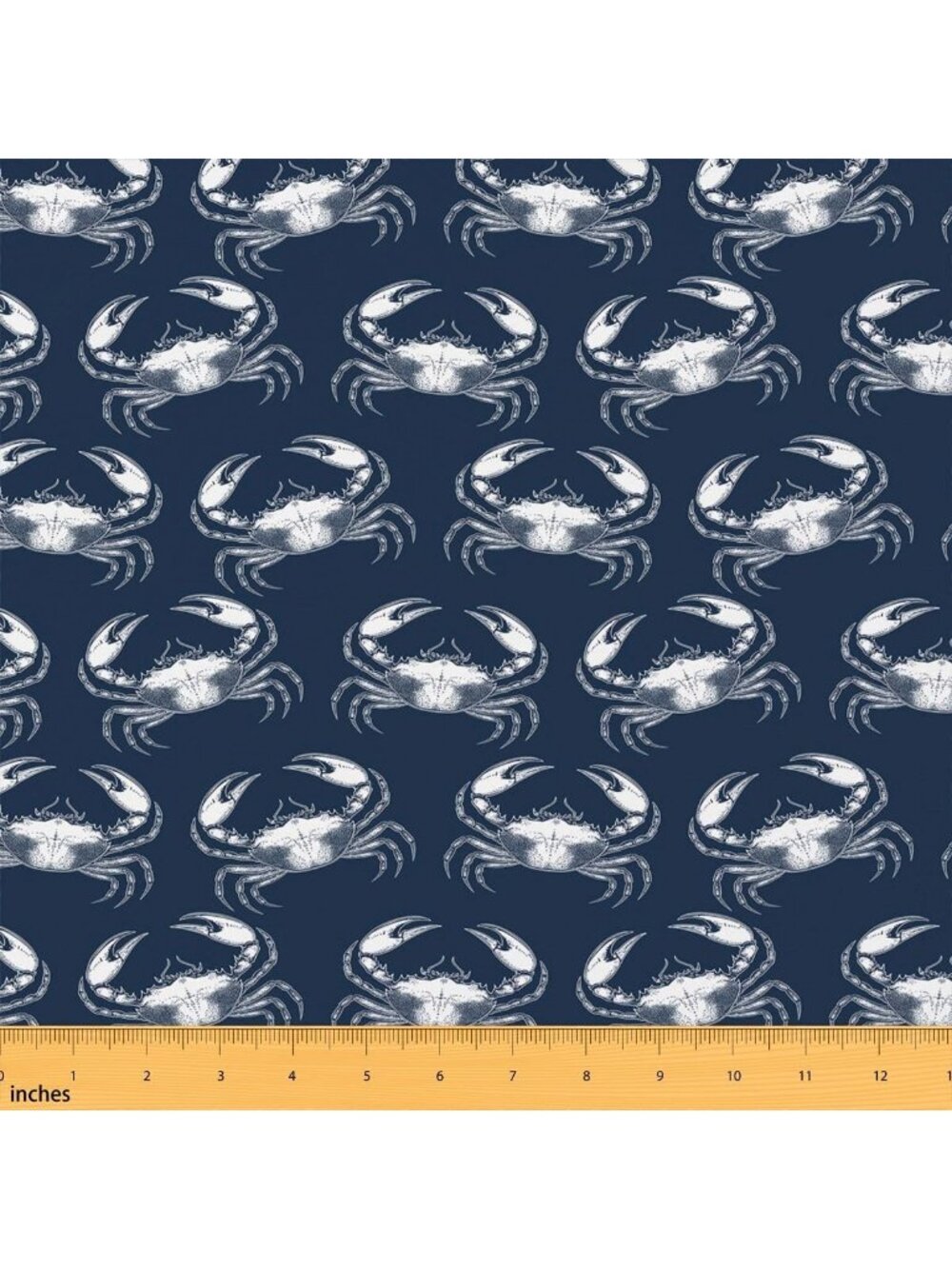 Coastal Crab Fabric by the Yard, Nautical Sea Animals for Quilting & Sewing, 3